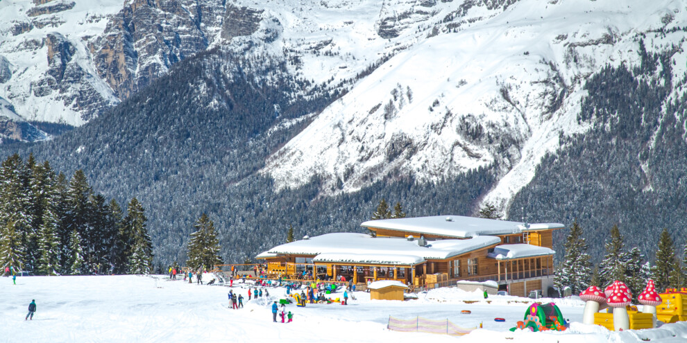 Rifugio Dosson: uitzicht op de Brenta Dolomieten