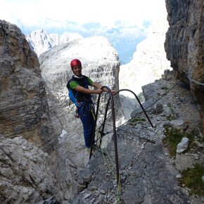 Punto più alto della via ferrata Oliva Detassis | © APT Madonna di Campiglio, Pinzolo, Val Rendena