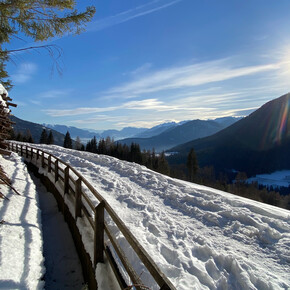 Flache Schneewanderung am Lez di Rumo im Val di Non, Trentino | © APT Val di Non 
