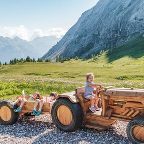 Sentiero tematico Macchinista al Ciampac - Ciampark Ciampac Alba di Canazei ©Archivio Funivia Ciampac e Contrin S.p.A. | © APT Val di Fassa