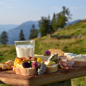 Bergboerderijen met smakelijke producten
