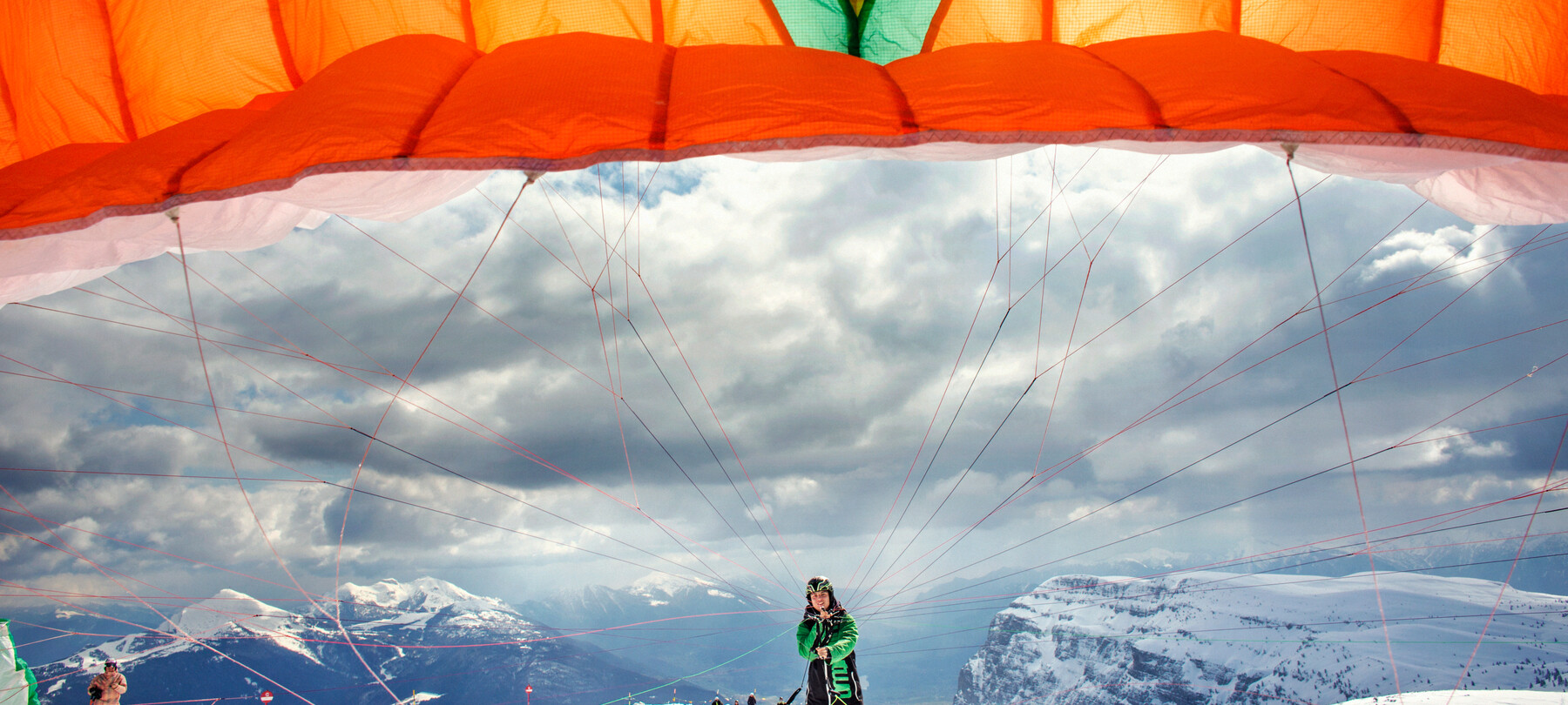 Flying over the Dolomites