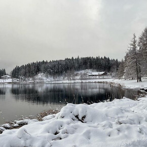 Von Cembra zur Berghütte Lago Santo im Winter