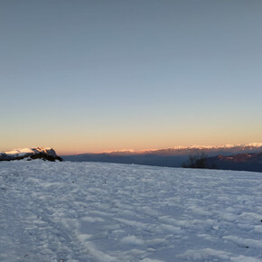 Snowshoeing on Monte Casale