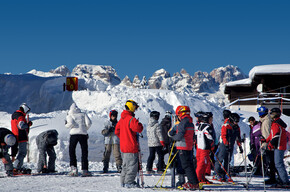 Trento, Monte Bondone - Sciatori sulle piste 2009
