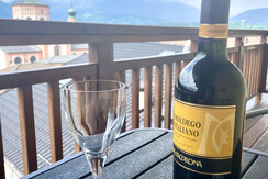 Balkon mit Blick auf die Berge