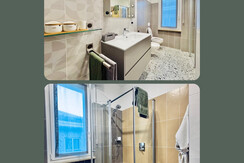 Bathroom with separate laundry