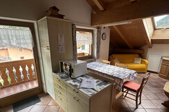 Well-equipped kitchen with Dolomites view