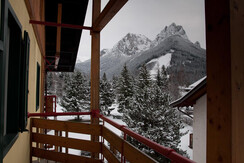 View from balcony, mountains Cima 11 and Cima12