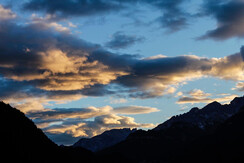 Nuvole al tramonto sul Catinaccio Rosengarten