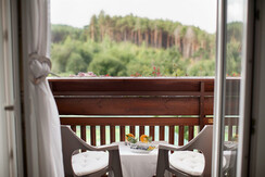 matrimoniale con balcone vista bosco