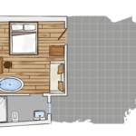 Foto Dvojlůžkový pokoj, sprcha a vana, komfortní