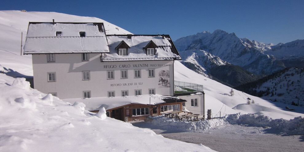 Mountain hut Carlo Valentini - Canazei - Val di Fassa - Winter