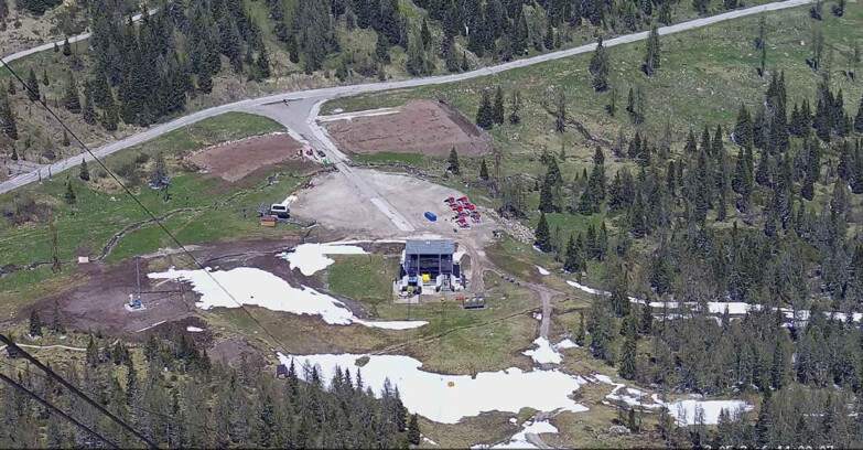 Webcam Passo San Pellegrino-Falcade - Arrivo Seggiovia