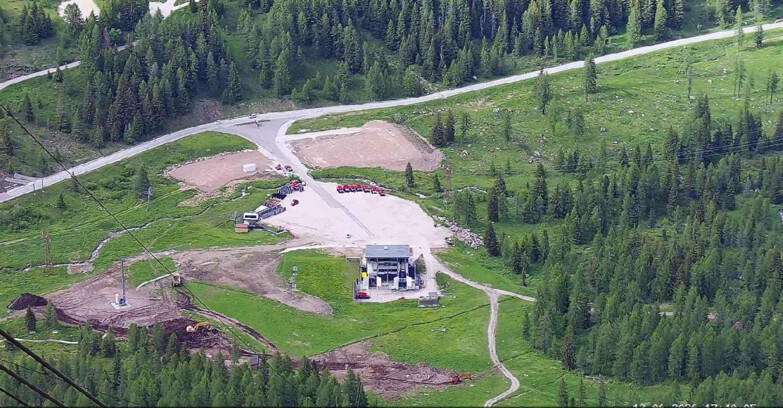 Webcam Пассо Сан-Пеллегрино-Фалькаде  - Arrivo Seggiovia