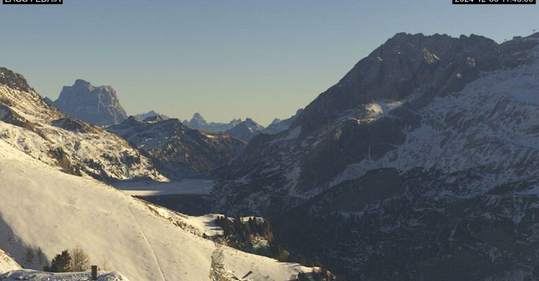 Webcam Canazei-Belvedere - Lago e Passo Fedaia