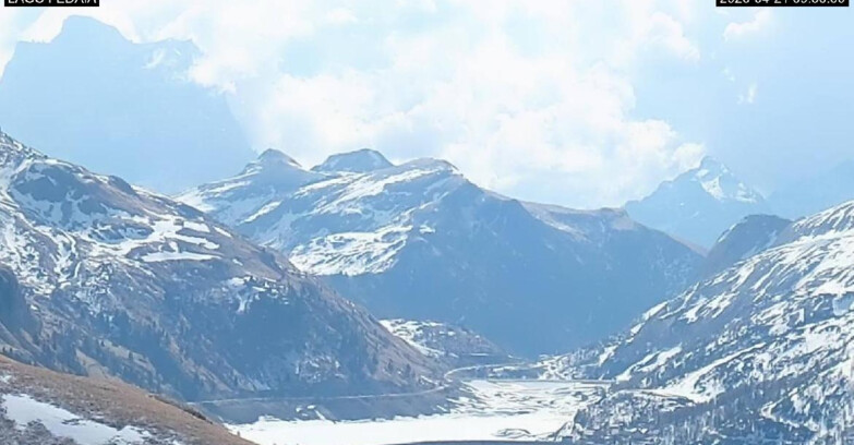 Webcam Canazei Belvedere - Lago e Passo Fedaia