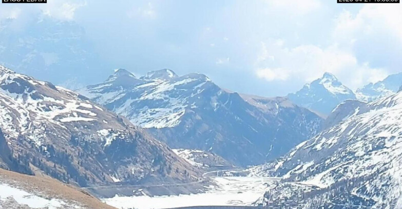 Webcam Canazei Belvedere - Lago e Passo Fedaia