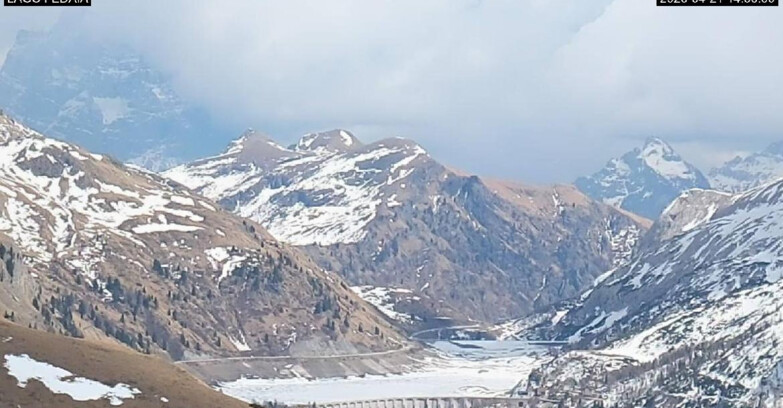 Webcam Canazei Belvedere - Lago e Passo Fedaia