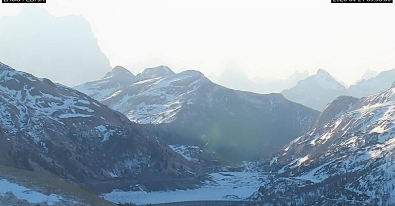 Webcam Canazei Belvedere - Lago e Passo Fedaia