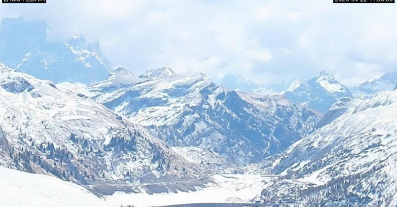 Webcam Canazei-Belvedere - Lago e Passo Fedaia