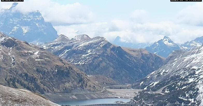 Webcam Canazei Belvedere - Lago e Passo Fedaia