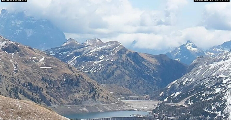Webcam Canazei Belvedere - Lago e Passo Fedaia