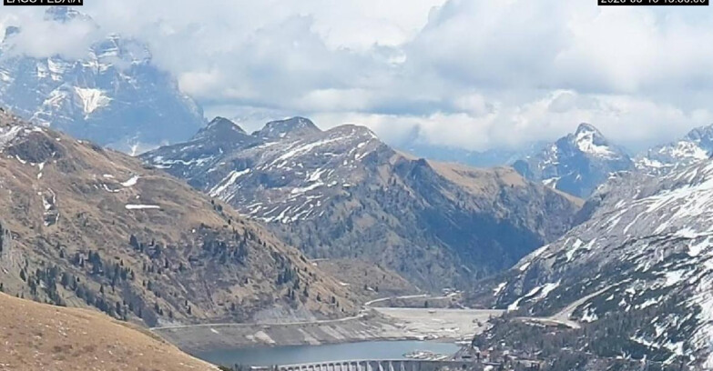 Webcam Canazei Belvedere - Lago e Passo Fedaia