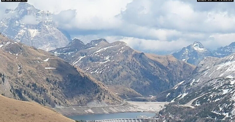 Webcam Canazei Belvedere - Lago e Passo Fedaia