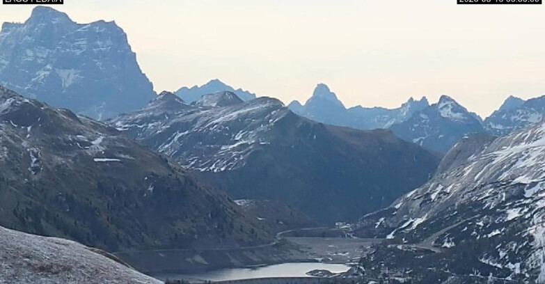 Webcam Canazei Belvedere - Lago e Passo Fedaia