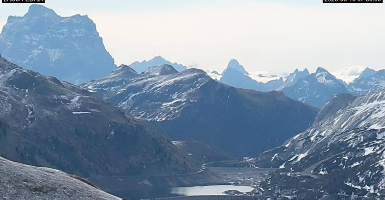 Webcam Canazei Belvedere - Lago e Passo Fedaia