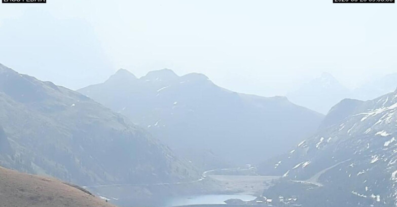Webcam Canazei-Belvedere - Lago e Passo Fedaia