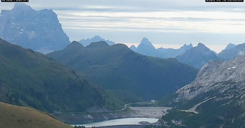 Webcam Canazei-Belvedere  - Lago e Passo Fedaia