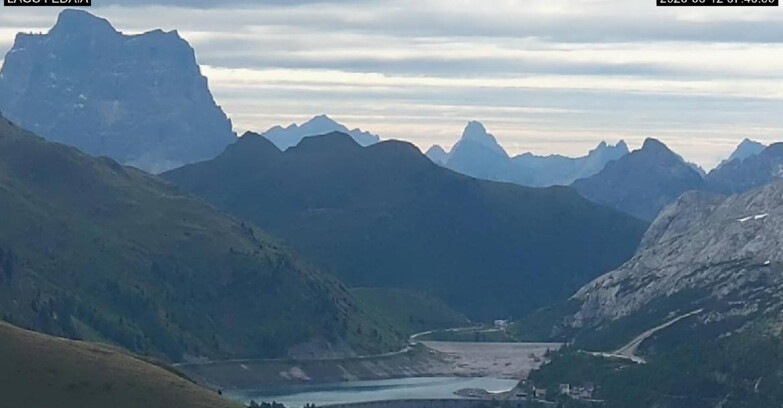 Webcam Canazei-Belvedere  - Lago e Passo Fedaia