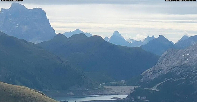 Webcam Canazei-Belvedere  - Lago e Passo Fedaia
