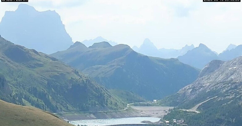 Webcam Canazei-Belvedere - Lago e Passo Fedaia
