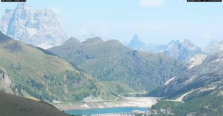 Webcam Canazei-Belvedere - Lago e Passo Fedaia