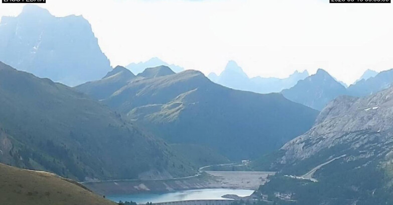 Webcam Canazei-Belvedere - Lago e Passo Fedaia