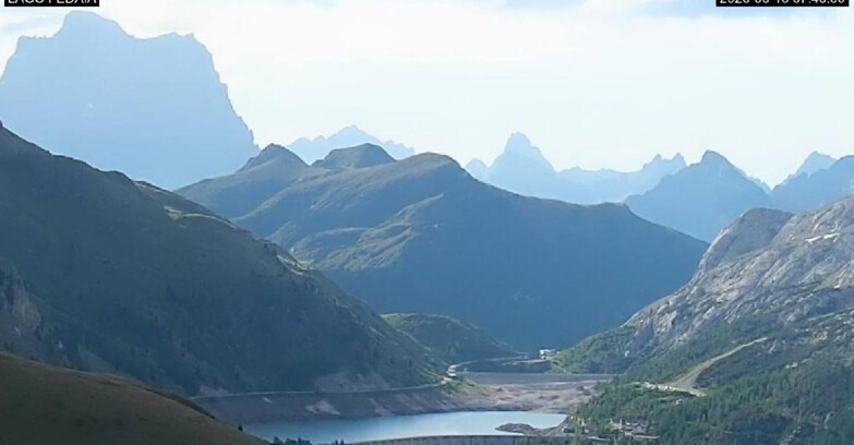 Webcam Canazei-Belvedere - Lago e Passo Fedaia