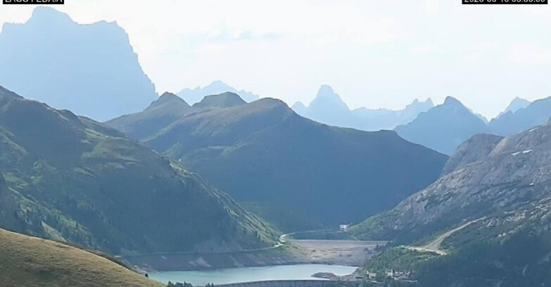 Webcam Canazei-Belvedere - Lago e Passo Fedaia