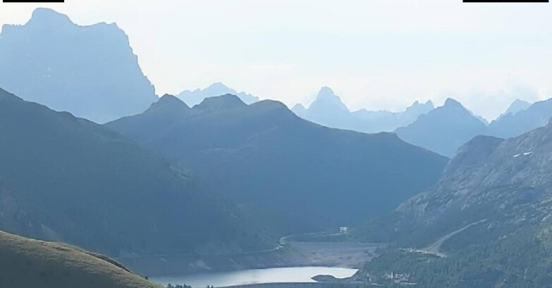 Webcam Canazei Belvedere - Lago e Passo Fedaia
