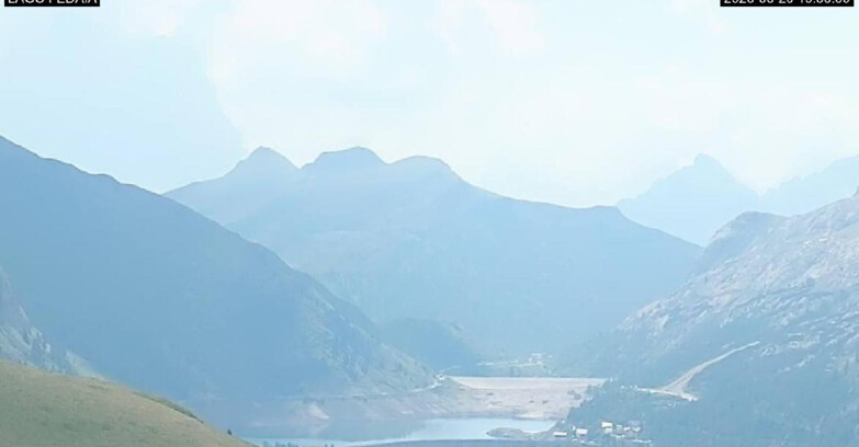 Webcam Canazei-Belvedere - Lago e Passo Fedaia