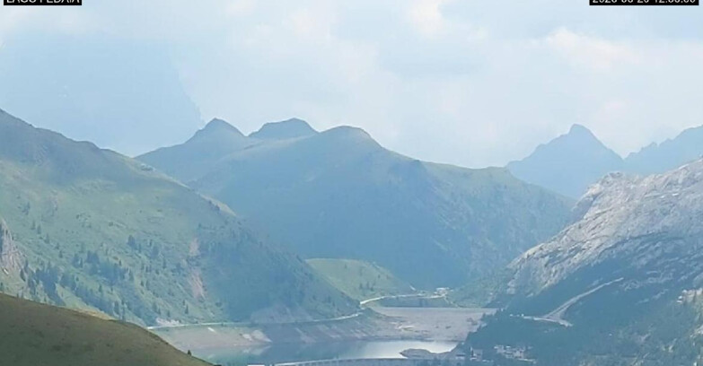 Webcam Canazei-Belvedere - Lago e Passo Fedaia