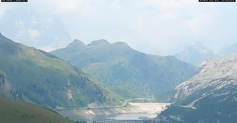 Webcam Canazei-Belvedere - Lago e Passo Fedaia