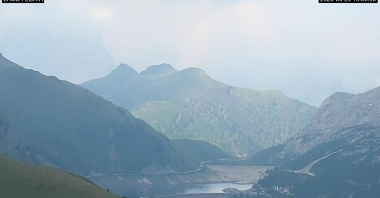 Webcam Canazei-Belvedere - Lago e Passo Fedaia