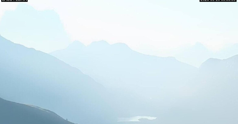 Webcam Canazei-Belvedere - Lago e Passo Fedaia