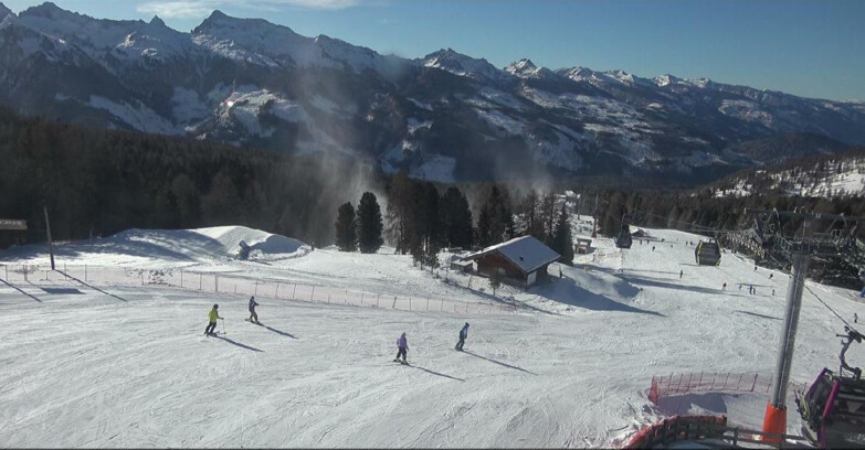 Webcam Bellamonte-Alpe Lusia - Pista Le Fassane e Morea Snowpark