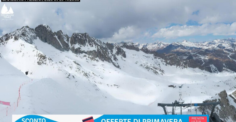 Webcam Ледник Презена  - Pista Paradiso - Presena Tonale