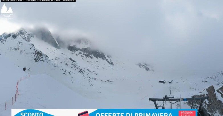 Webcam Ледник Презена  - Pista Paradiso - Presena Tonale