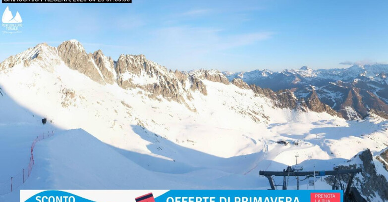 Webcam Ледник Презена  - Pista Paradiso - Presena Tonale